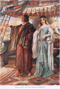 Prins Hendrik en Elsie varen naar huis