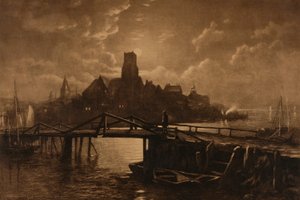 De brug--Longfellows Brug door John Henry Hill