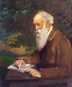 Portret van de dichter Henry Wadsworth Longfellow (1807-1882) door John Henry Niemeyer