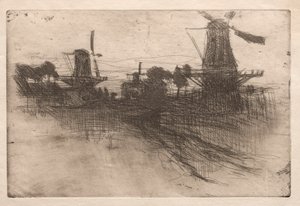 Evening, Dordrecht door John Henry Twachtman