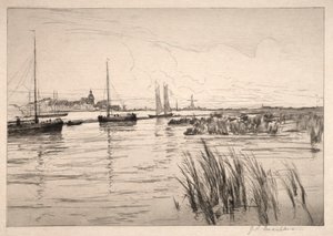 Nederlandse Dijken door John Henry Twachtman