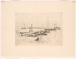 Jachthaven door John Henry Twachtman