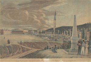 Militaire Academie van de Verenigde Staten, kijkend naar het zuiden door John Hill, after George Catlin