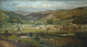 Hebden Bridge vanaf Palace House, Fairfield, 1869