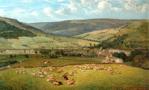 Mytholmroyd & Cragg Vale vanuit Ewood Hall, 1869 door John Holland