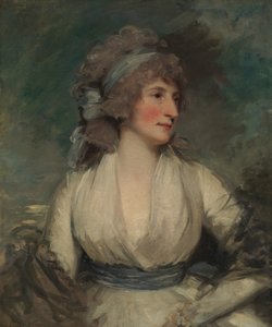 Portret van een Vrouw, achterkant, nu bedekt door herbekleding canvas Studie van een Kinderhoofd door John Hoppner
