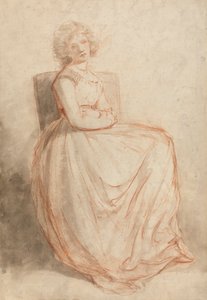 Studie van een zittende vrouw door John Hoppner