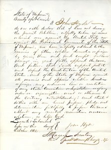 Loyaliteitseed van John Hyde uit Missouri, County of St. Louis