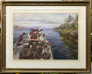 Roeien naar de Moor door John Isaac Richardson