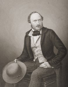 Z.K.H. Prins Albert (1819-61) Prins-Gemaal van Groot-Brittannië en Ierland, gegraveerd door D.J. Pound van een foto, uit 