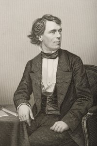 John Bartholomew Gough (1817-86) gegraveerd door D.J. Pound van een foto, uit 