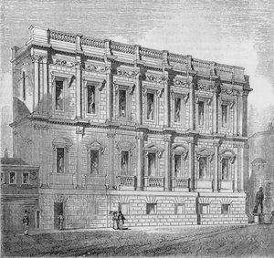 Oostelijke voorkant van de banketzaal, Whitehall, 1835, 1845