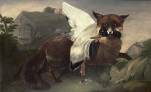 Vos en gans, ca.1835 (olieverf op doek)