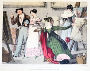 Les Dames Artistes, uitgegeven door Rodwell en Martin, 1820 door John James Chalon