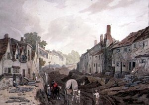 Straatscène, Erith, Kent door John James Chalon