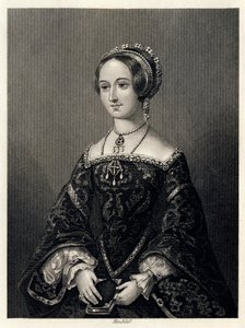 Marguerite de Navarre, koningin-gemalin van Hendrik II van Navarra, 1864 door John James Hinchcliff