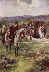 Moord op James Sharp, aartsbisschop van St Andrews door militante Covenanters, Magus Muir, Schotland door John Jellicoe