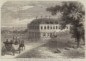 Brook House, Isle of Wight, de residentie van de heer Seely, MP, bezocht door Garibaldi