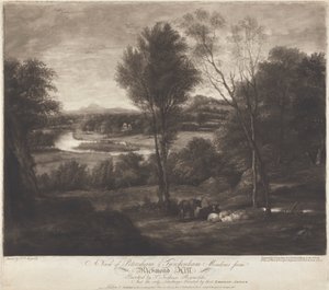 Een Uitzicht op Petersham & Twickenham Weiden vanaf Richmond Hill door John Jones