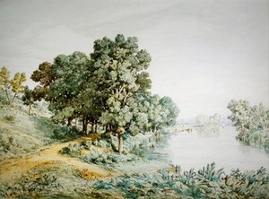 Postwick Grove aan de rivier de Yare door John Joseph Cotman