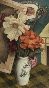 Stilleven met Dahlias door John Joseph Wardell Power