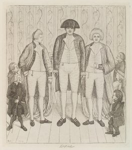 Charles Byrne; James Burnett, Lord Monboddo; William Richardson; John Bell; Baillie Kyd door John Kay door John Kay