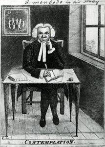 Contemplatie - Lord Monboddo in zijn studeerkamer, 1784 door John Kay