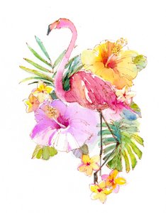 Tropische collage, 2017 (aquarel)