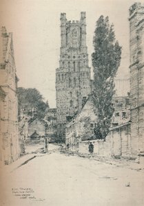 Ely Tower, vanuit het zuiden, 1924