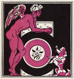 Versiering voor Het Verhaal van Aladdin en de Wonderlamp (kleur litho)