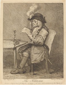 Politicus door John Keyse Sherwin after William Hogarth