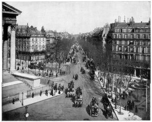 Boulevard de la Madeleine, Parijs, eind 19e eeuw