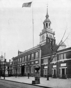 Independence Hall, Philadelphia, VS, eind 19e eeuw