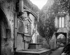 Muckross Abbey, Meren van Killarney, Ierland, 1893