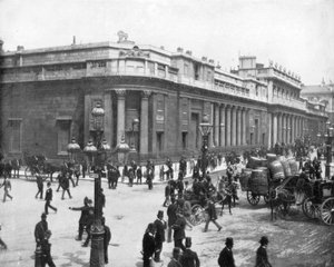 De Bank of England, Londen, eind 19e eeuw