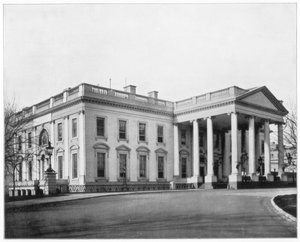Het Witte Huis, Washington DC, eind 19e eeuw