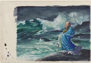Een Rishi die een storm opwekt