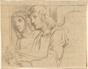Twee Engelen voor Trinity Church, Boston door John La Farge