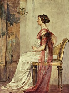 Zittende vrouw door John La Farge or Lafarge