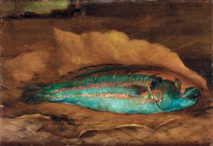 Studie van de papegaaivis, Samoa, 1890 door John La Farge or Lafarge