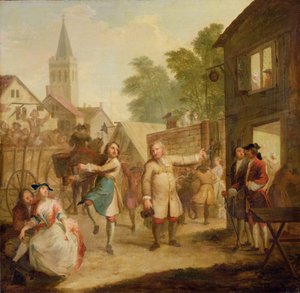 Hob blijft dansen ondanks zijn vader, c.1726