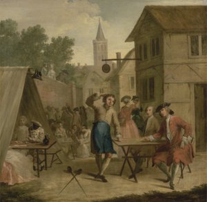 Hob verkoopt bier op de kermis, c.1725