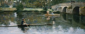 De brug bij Grez door John Lavery