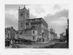 Kerk van St. Peter le Bailey, Oxford, 1835 door John Le Keux