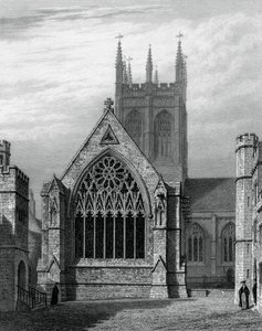Merton College Chapel, vanaf de binnenplaats, Oxford