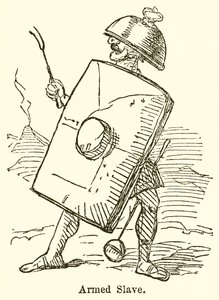 Gewapende slaaf (gravure) door John Leech