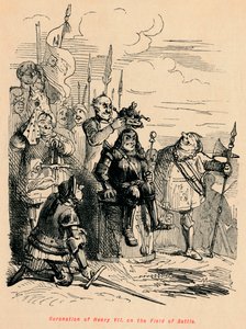 Kroning van Hendrik VII op het slagveld door John Leech
