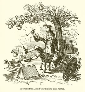 Ontdekking van de wetten van de zwaartekracht door Isaac Newton