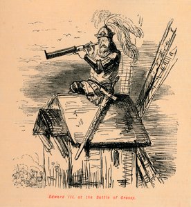 Edward III bij de Slag van Cressy, ca. 1860 door John Leech