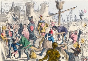 Inscheping van koning Hendrik V in Southampton door John Leech